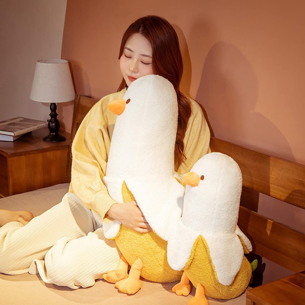 Peluche de pato plátano lindo amarillo de 19.7 pulgadas