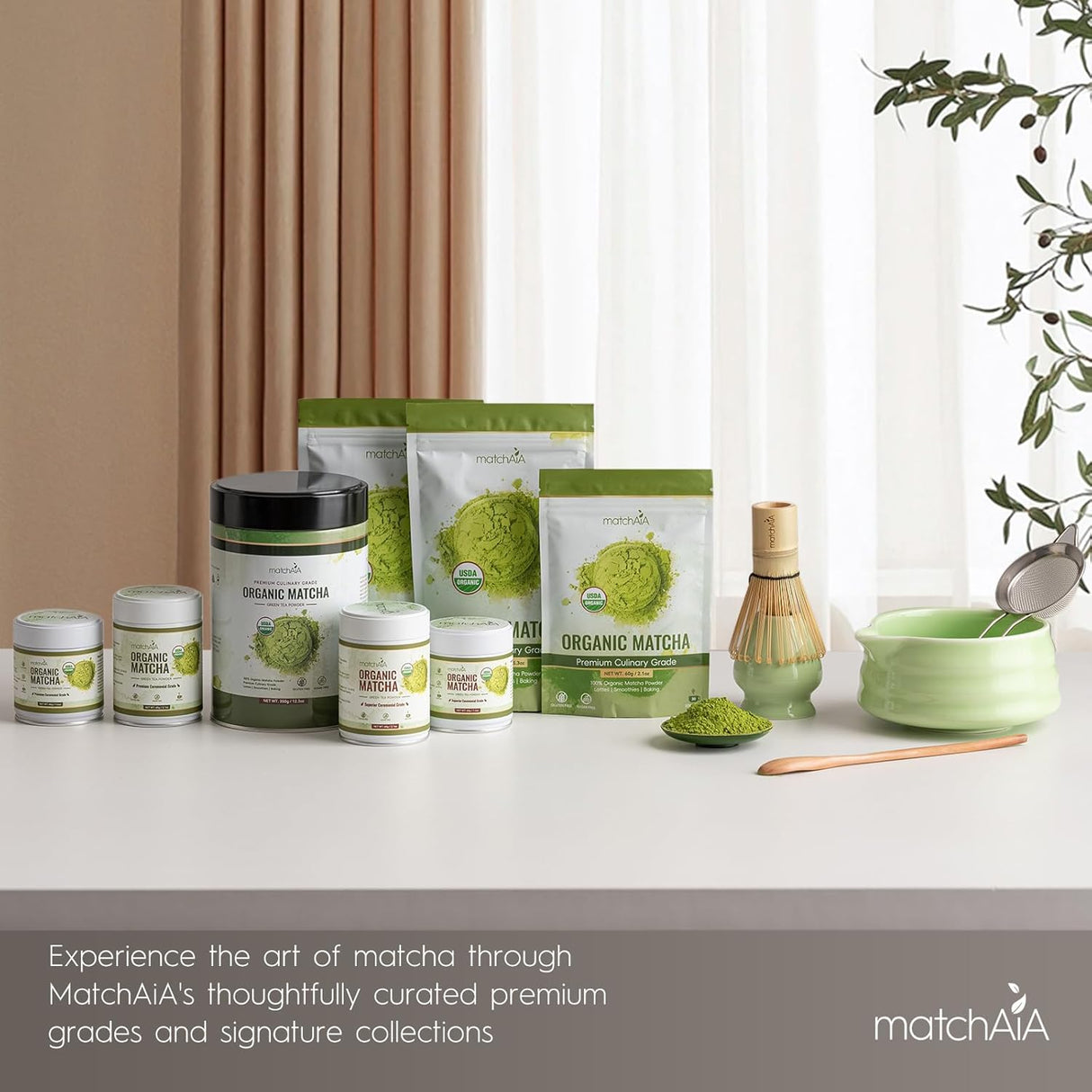 MatchAiA Matcha Orgánico Premium 100% Puro 60g Pouch