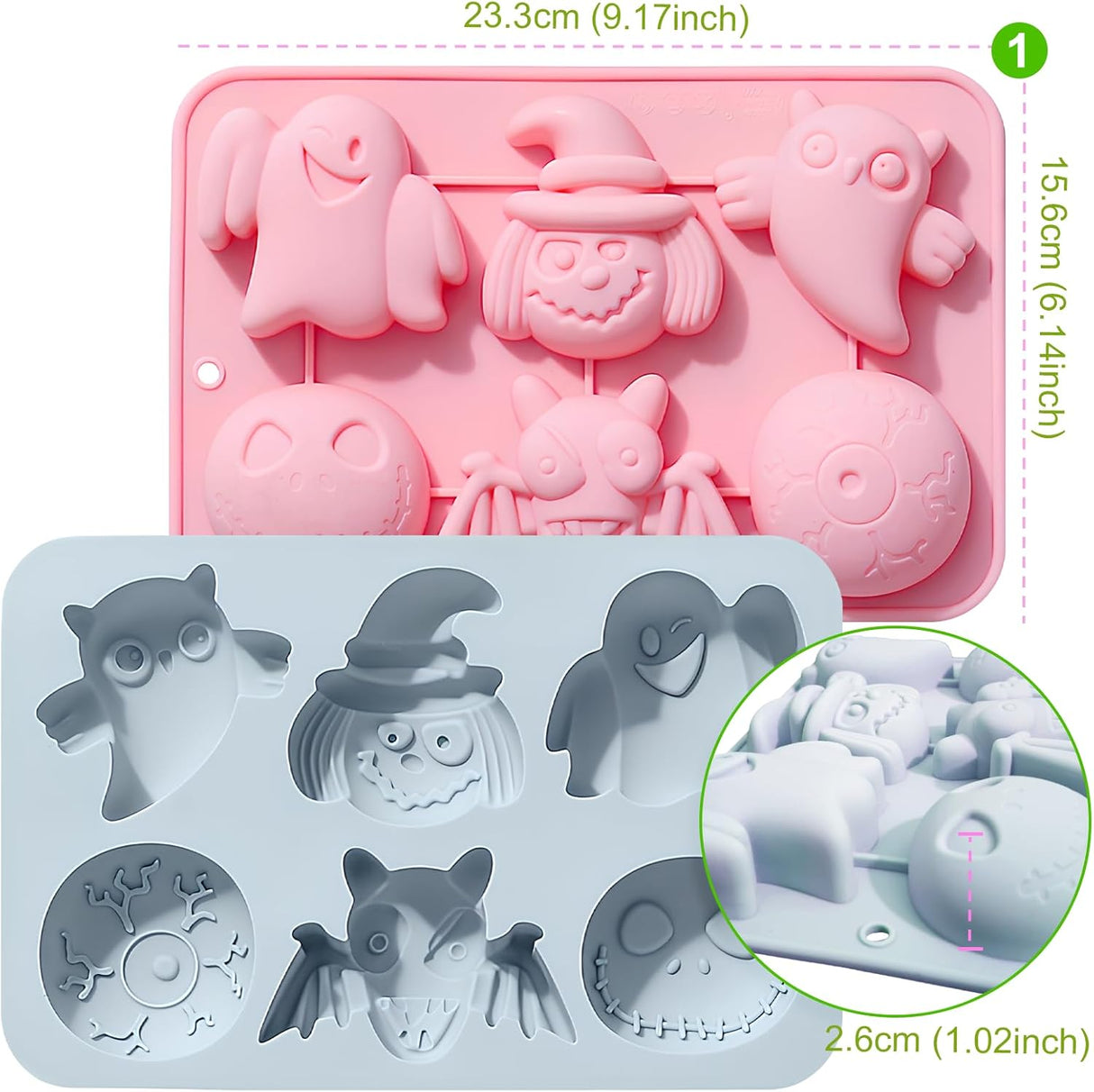 Moldes de Silicona para Halloween - Ideal para Chocolates y Dulces