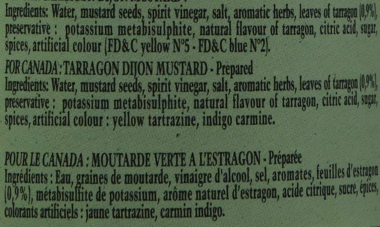 Mostaza de Dijon con Estragón Edmond Fallot - 198g