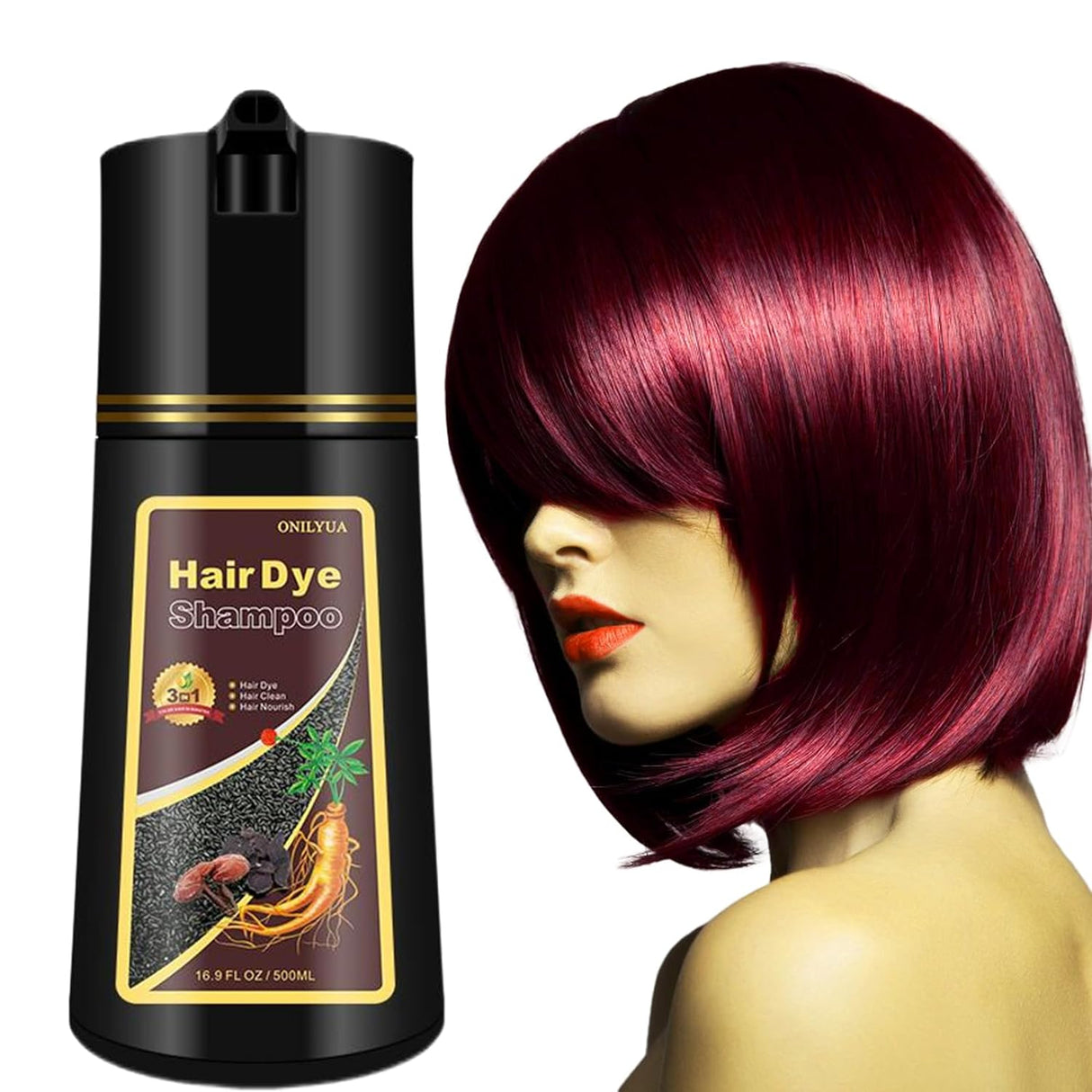 Champú instantáneo para color de cabello rojo