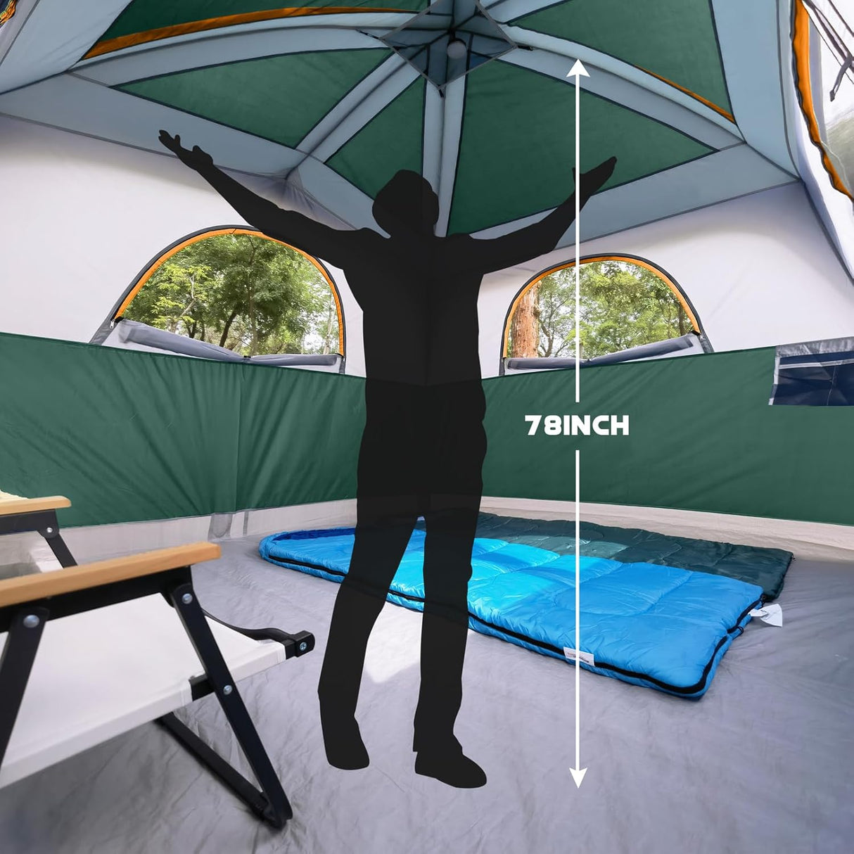 Tienda UNP Carpa 6 Personas Impermeable Fácil Montaje Modelo 10'X9