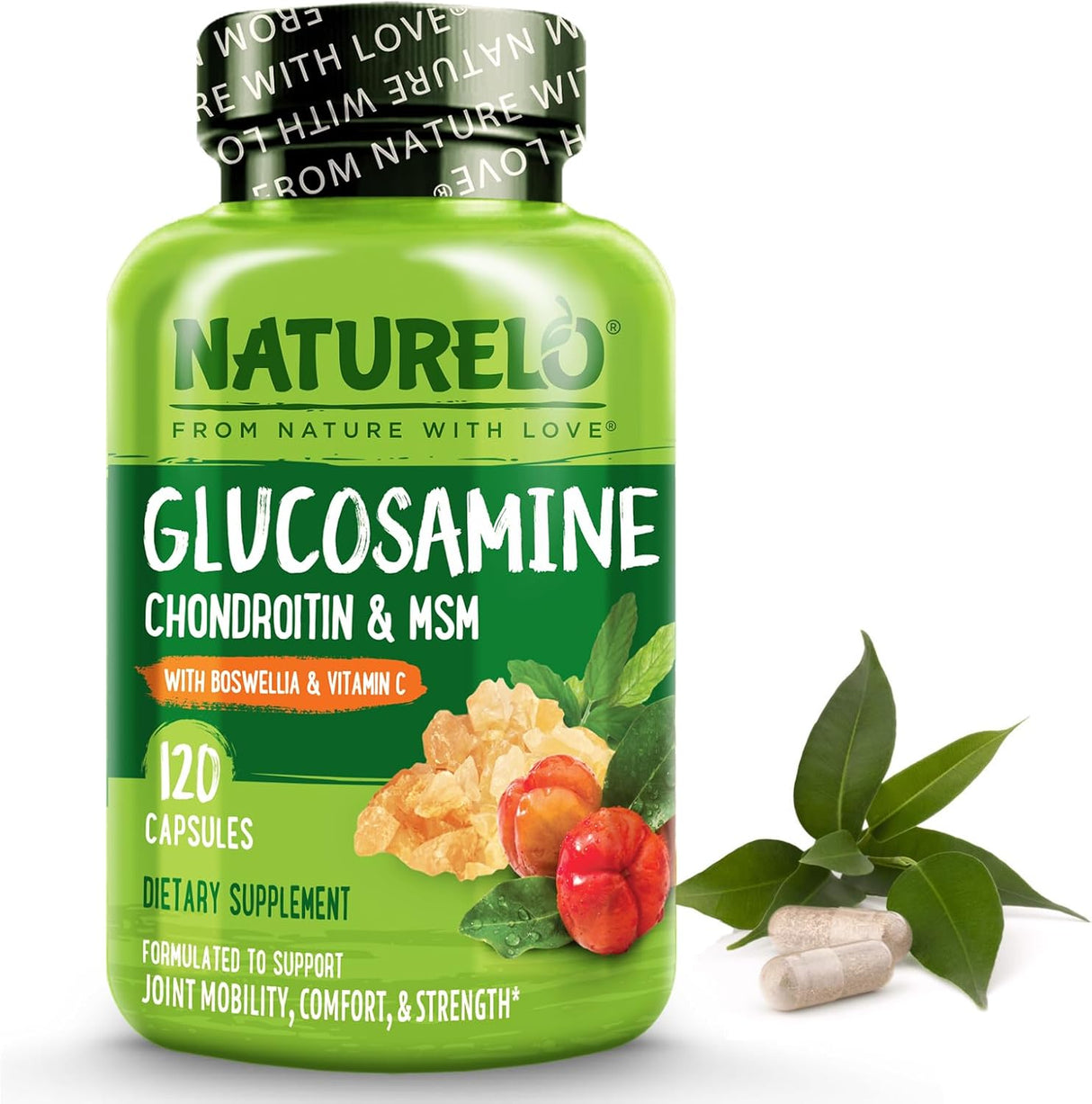 Suplemento NATURELO Glucosamina, Condroitina, MSM 120 Cápsulas