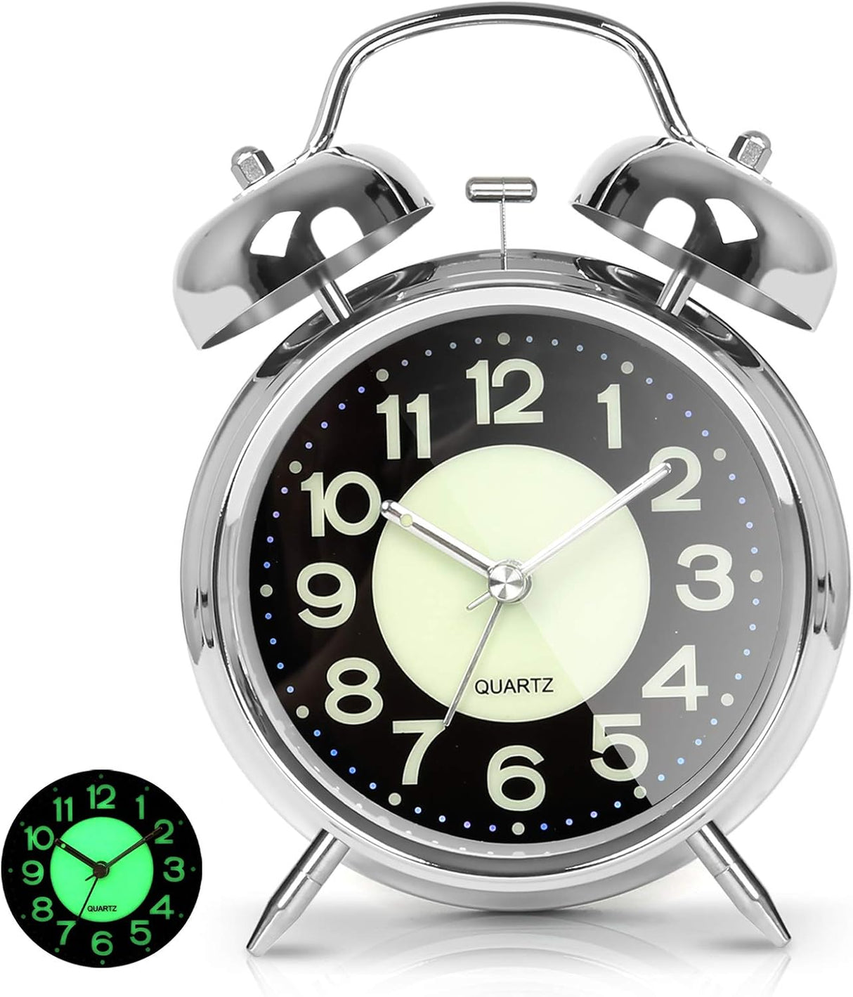 Reloj Despertador Super Ruidoso para Dormilones, 4 Pulgadas