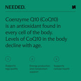 Suplemento de CoQ10 200mg Ubiquinol – Salud Preconcepción, 30 cápsulas