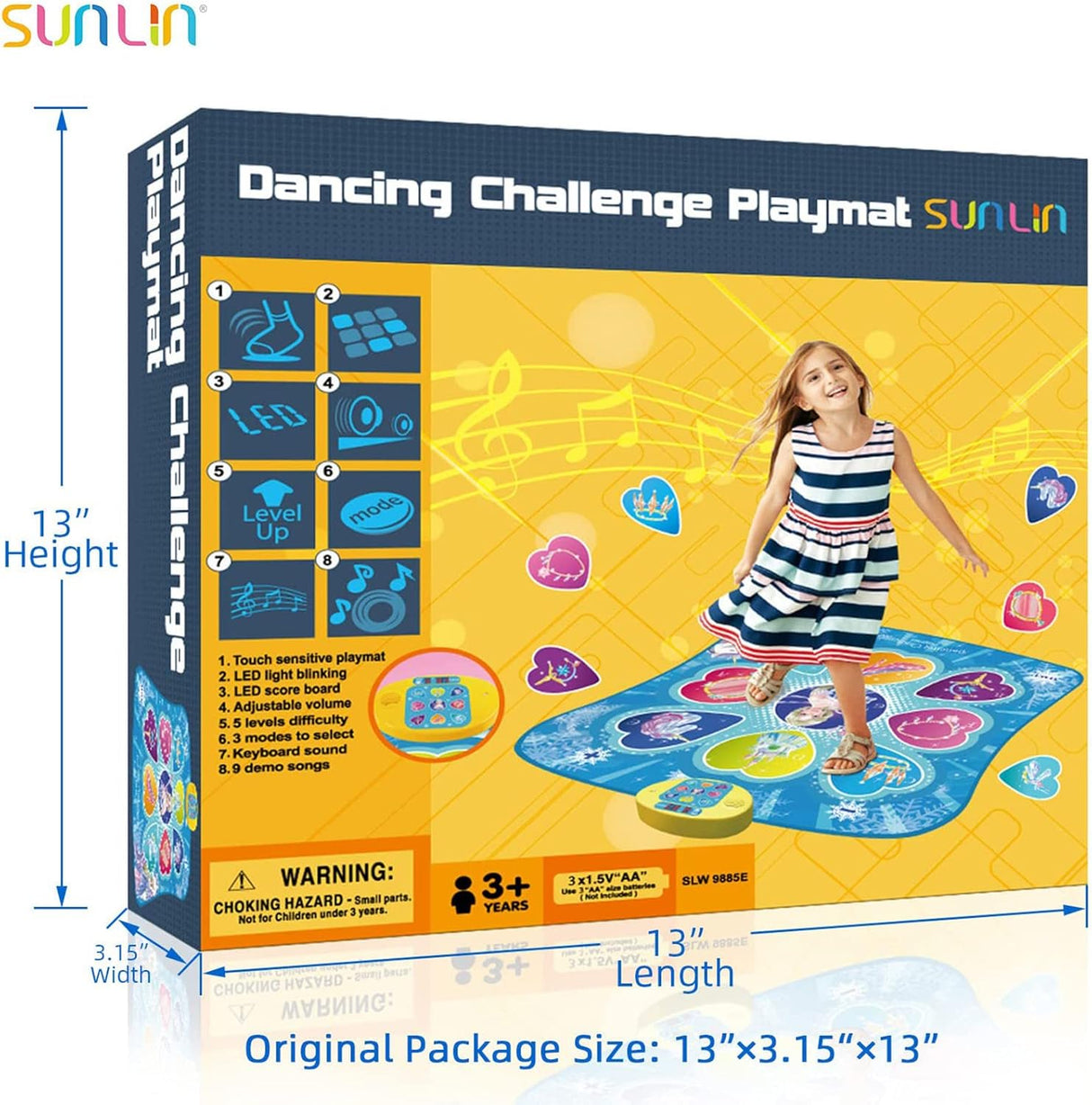 Alfombra de Baile SUNLIN, 7 Modos, 9 Canciones, Regalo Niñas