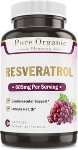 Suplemento Resveratrol 1450 mg salud cardíaca con té verde
