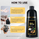 cosmpro Champú de tinte para cabello negro para cobertura.