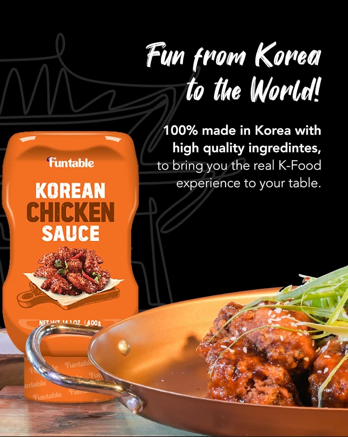 Salsa de Pollo Coreano Funtable - Dulce y Picante 14.1oz