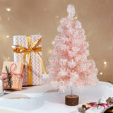 Árbol de Navidad Artificial Pequeño de 2 Pies con Nieve Flocking
