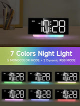 Reloj Despertador Extra Fuerte con Luz Nocturna y Pantalla Grande