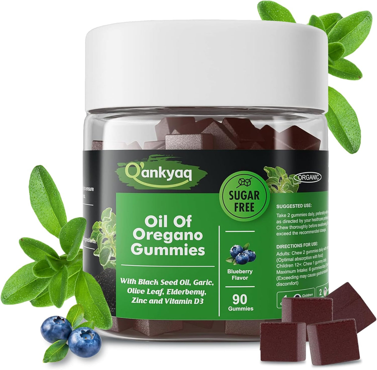 Gomitas Orgánico de Ajo y Bayas para Inmunidad | 6-en-1