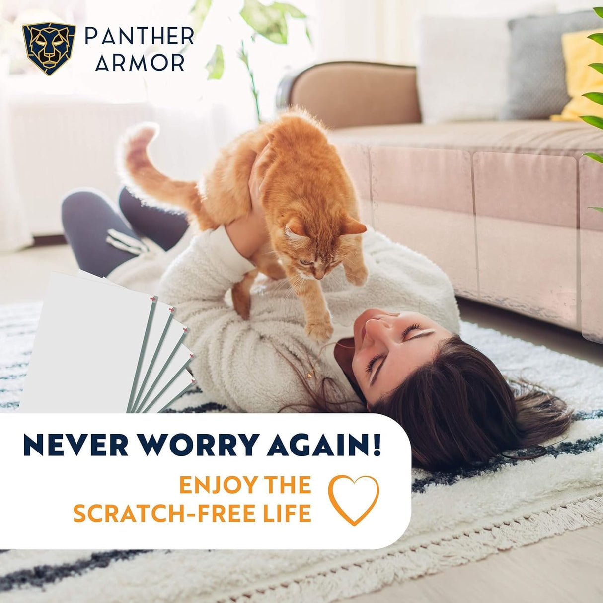 Cinta adhesiva anti arañazos para gatos paquete de 8