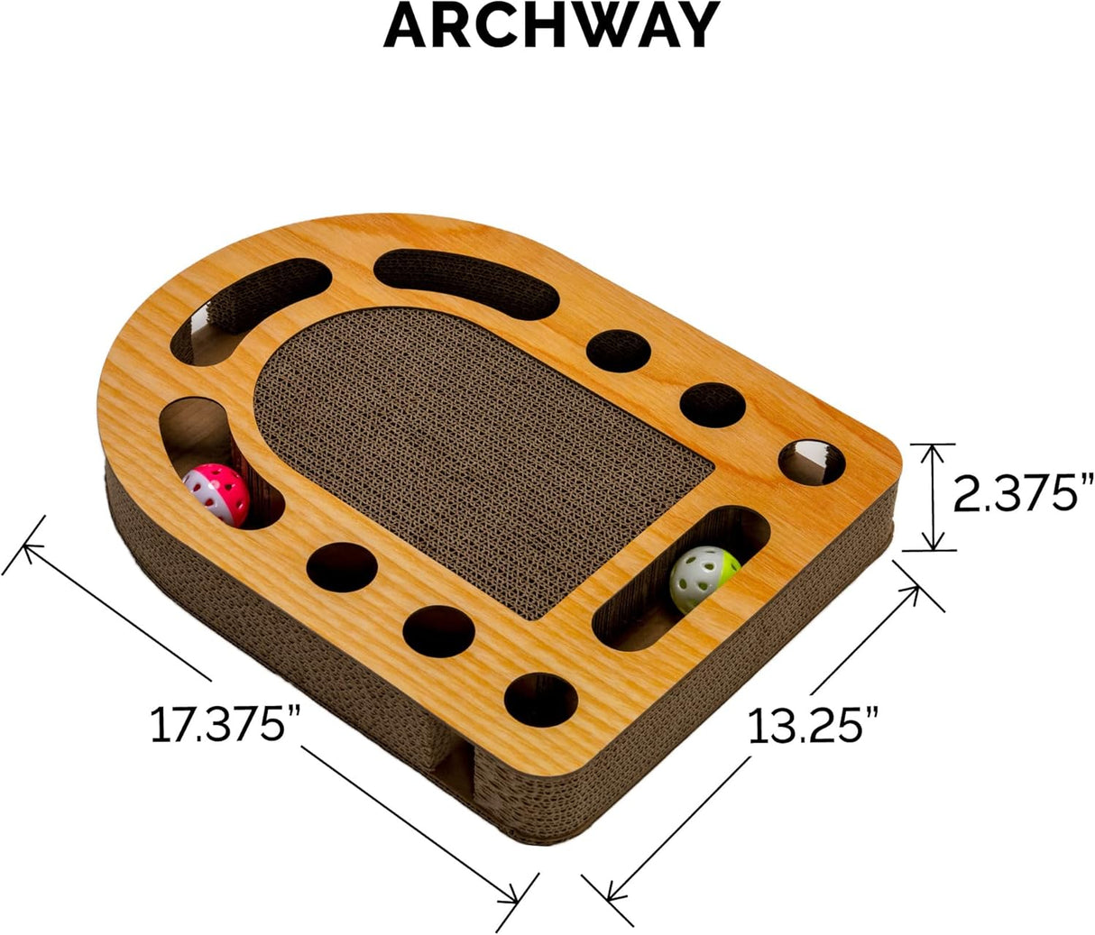 Rascador rectangular corrugado para gatos caja interactiva