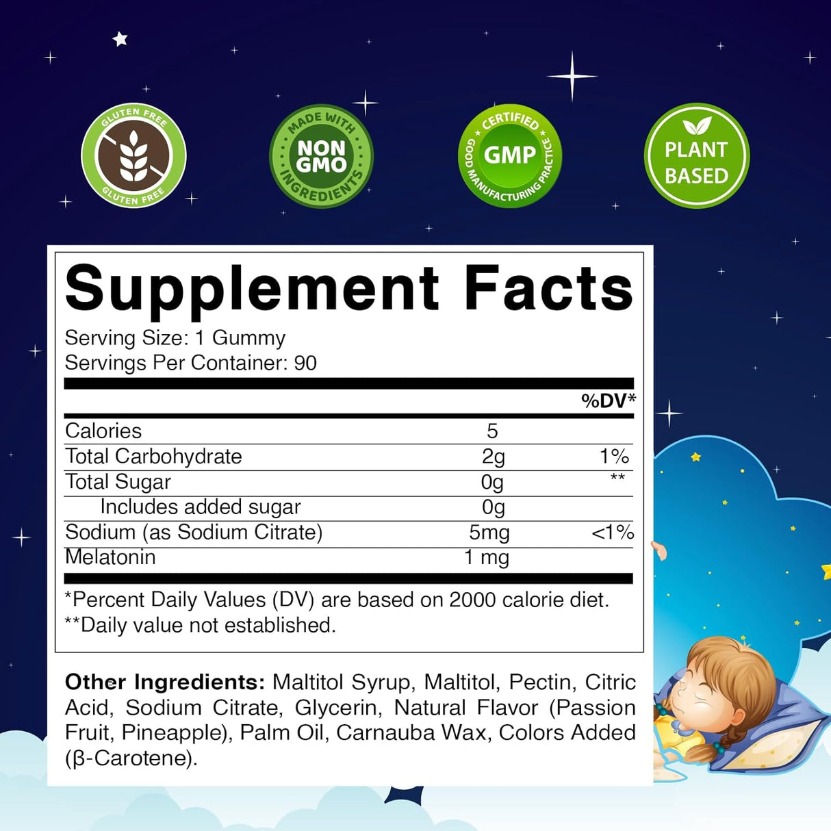 Vitamatic sin azúcar para niños, 1 mg, 90 gomitas, 60 gomita