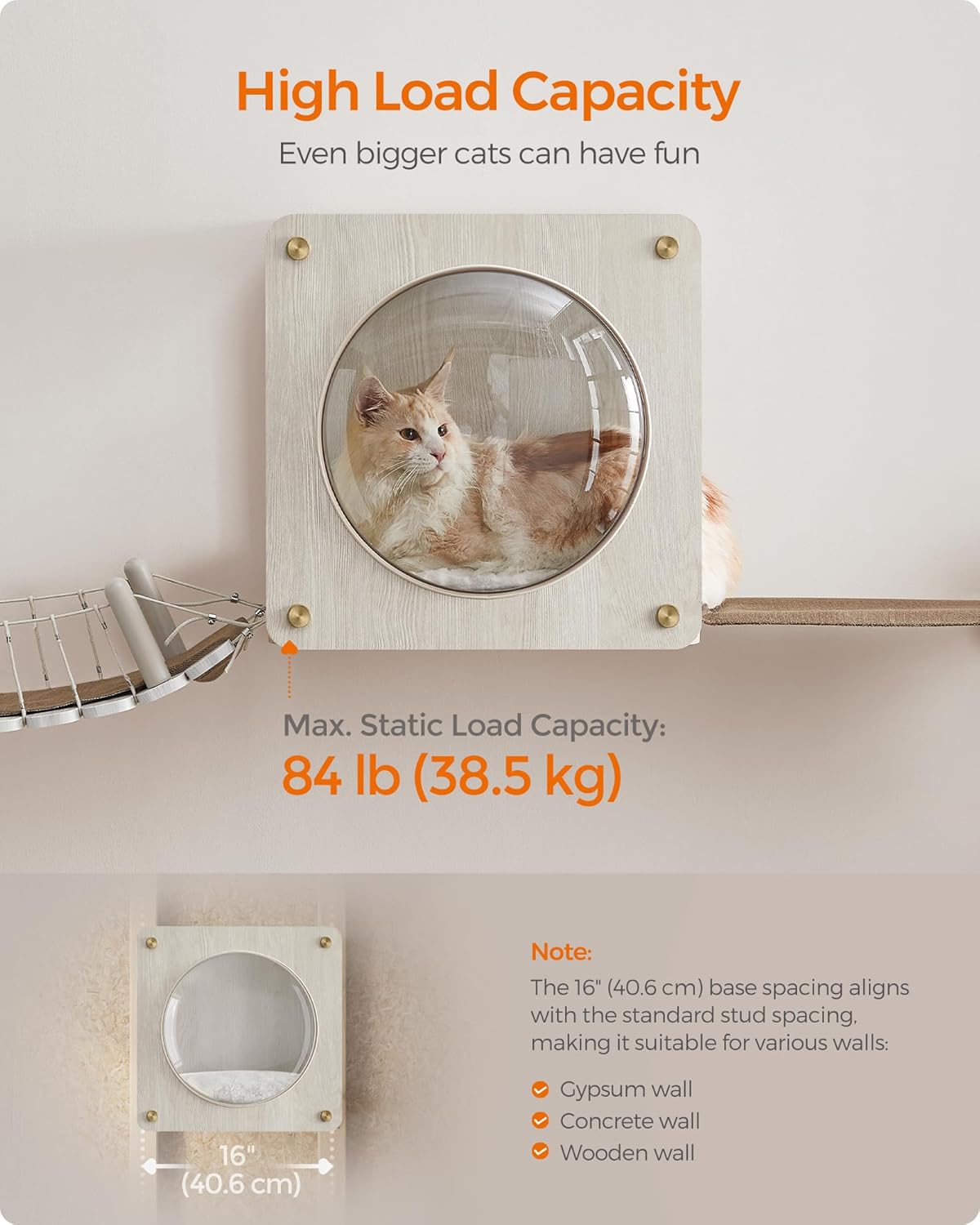 Cueva para Gatos Feandrea, Rincón con Hamaca y Ventana No.010