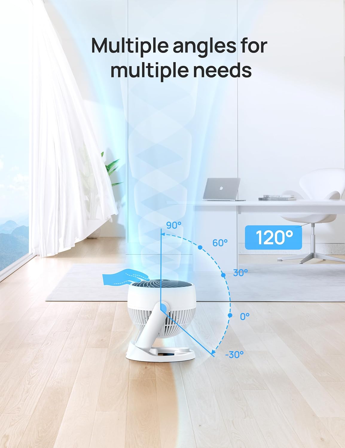 Ventilador Dreo 12 3 Velocidades, 70ft Potente, Silencioso