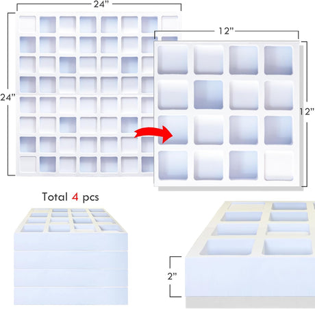 Paneles Acústicos Diffusores EVA 12x12 Waffle Estilo 4pcs