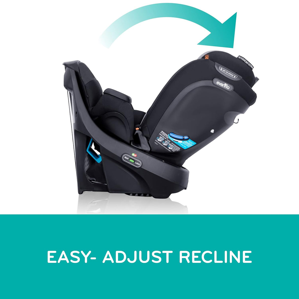 Evenflo Asiento giratorio todo en uno para automóvil  funda