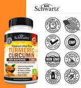 Suplementos Alimenticios de cúrcuma con BioPerina