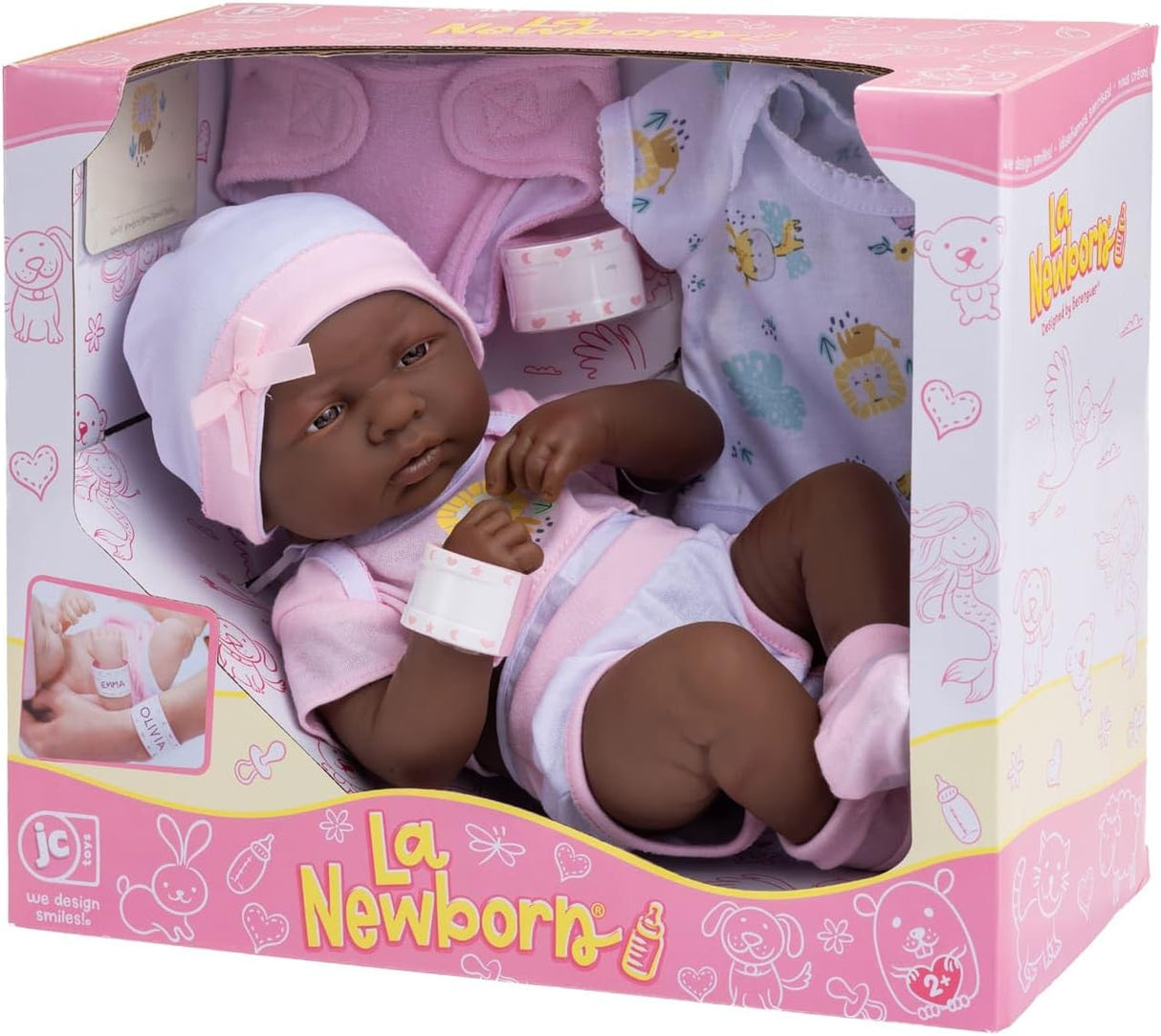 Conjunto de regalo de muñeca bebé de 8 piezas - 14" realista