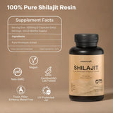 Shilajit Orgánico Puro 1000mg - 120 Cápsulas, Apoyo Inmuno