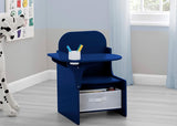 Escritorio con silla y compartimento para niños azul marino