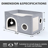 Casa para Gatos Heeyoo - Cueva Grande con Rascador y Bola Fluffy