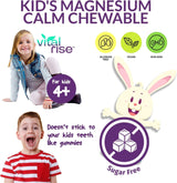 Kids Magnesium Chewables - Sin Azúcar, Sin Melatonina, Apoyo y Concentración