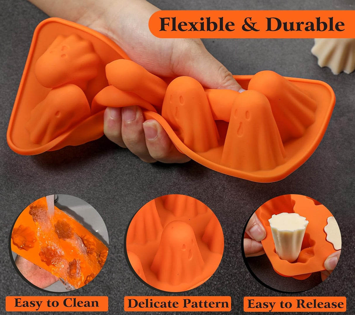 Molde de Silicona Fantasma Kamehame, 2 Pack, Halloween