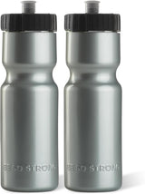 50 Strong - Paquete de 6 botellas de agua para deportes, 22 onzas Botella para bicicleta y deporte sin bisfenol A, con tapa fácil de abrir sin rosca, fabricada en Estados Unidos.