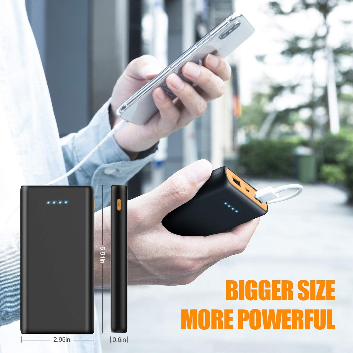 Cargador portátil de energía de batería externa para celular