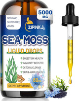 Sea Moss Drops, suplemento de gel líquido con aceite de semilla negra, 2 oz