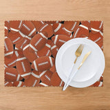 Manteles de mesa de fútbol, set de 6, antideslizantes, 12x18