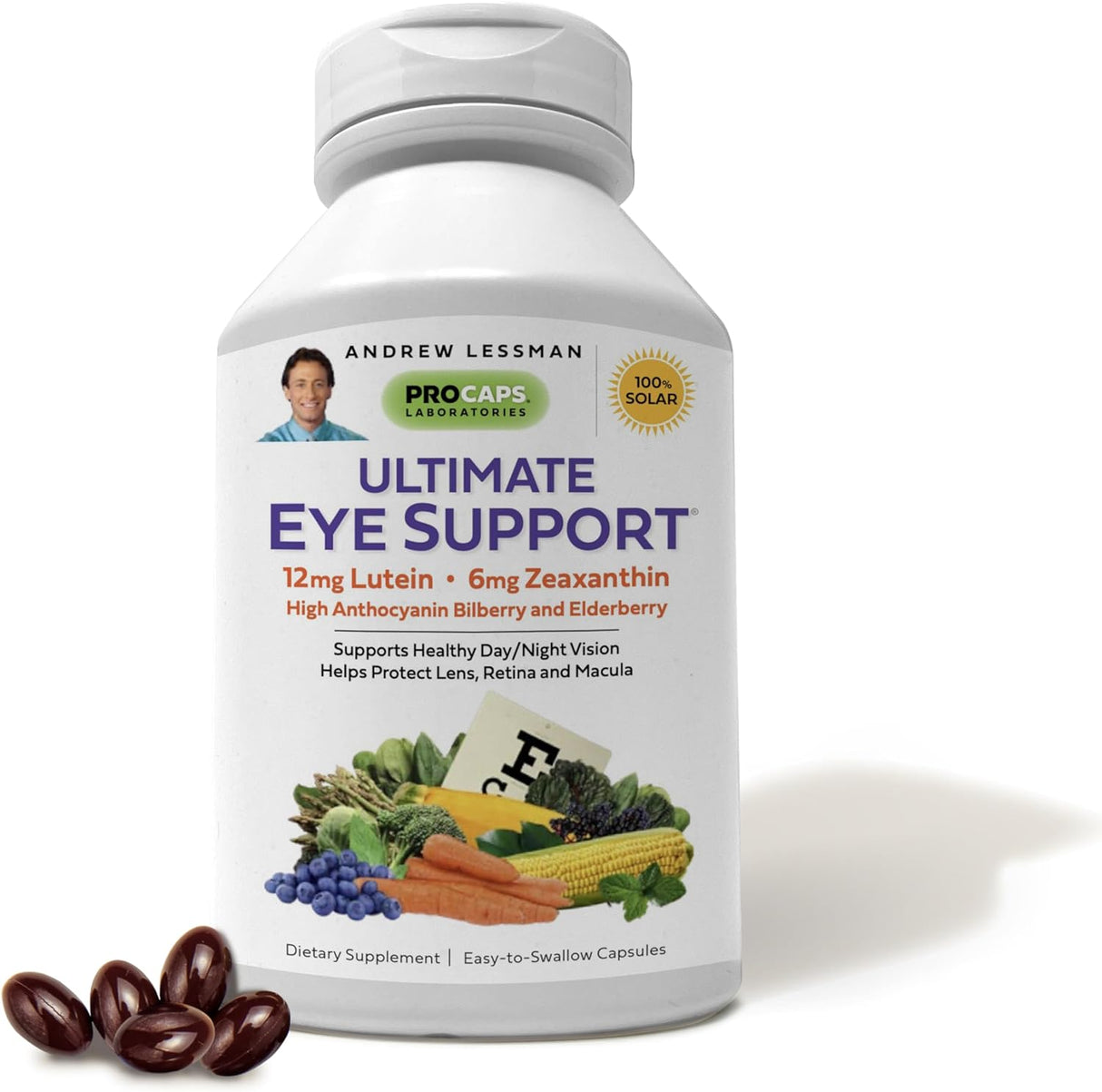 Suplemento Ocular Andrew Lessman - 12mg Luteína, 6mg Zeaxantina