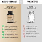 Shilajit Orgánico Puro 1000mg - 120 Cápsulas, Apoyo Inmuno