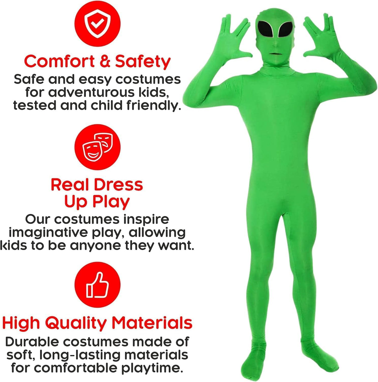Disfraz de Alienígena para Niños, Morphsuits, Talla M