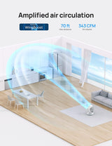 Ventilador Dreo Oscilante 13 Silencioso, 4 Velocidades, Modelo X