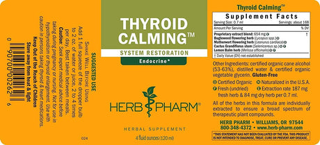 Suplemento Herb Pharm herbaria calmante para la tiroides oz