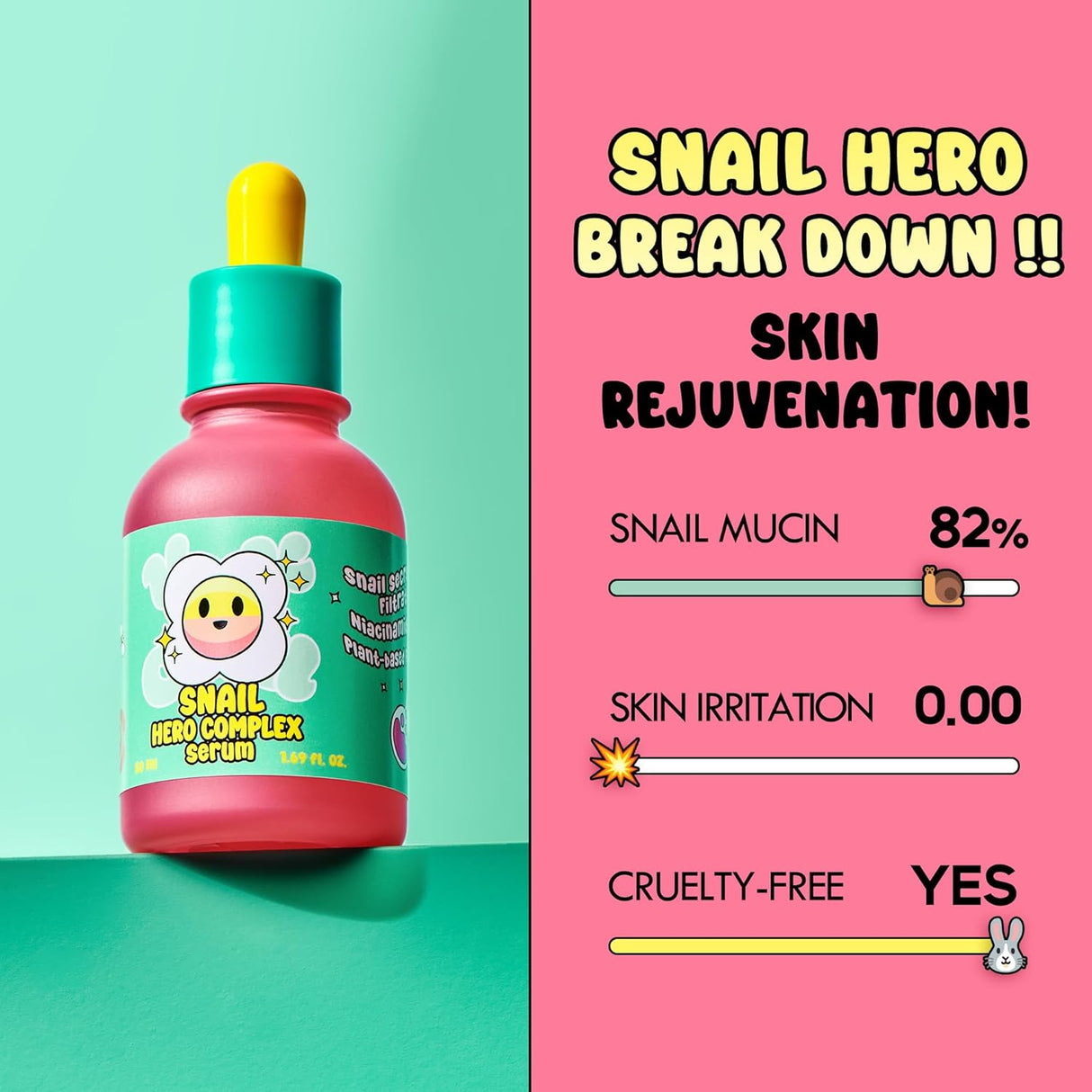 Suero Facial de Baba de Caracol 85% para Piel Sensible