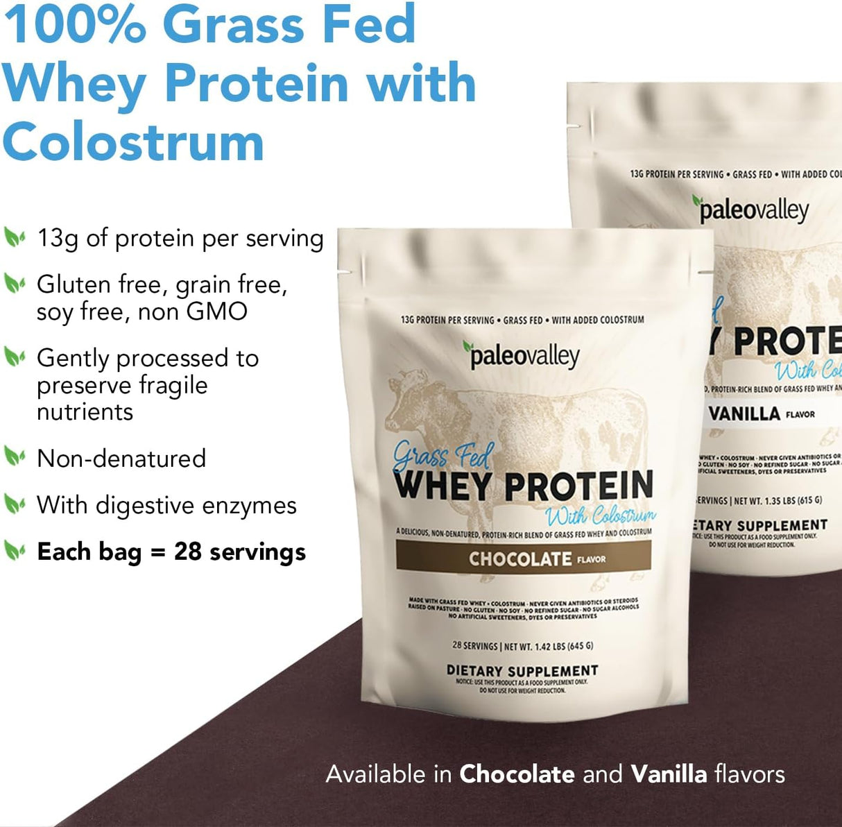 Proteína de Suero 100% Grass Fed Paleovalley
