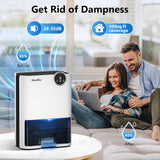 Deshumidificador silencioso de 70 oz para 500 ft²