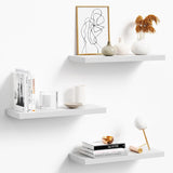 Estante Flotante de Madera, Set de 3, 16 para Decoración