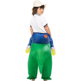 Disfraces inflable de dinosaurio verde talla unica