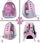 Mochila expandible para gatos con ventana de burbujas