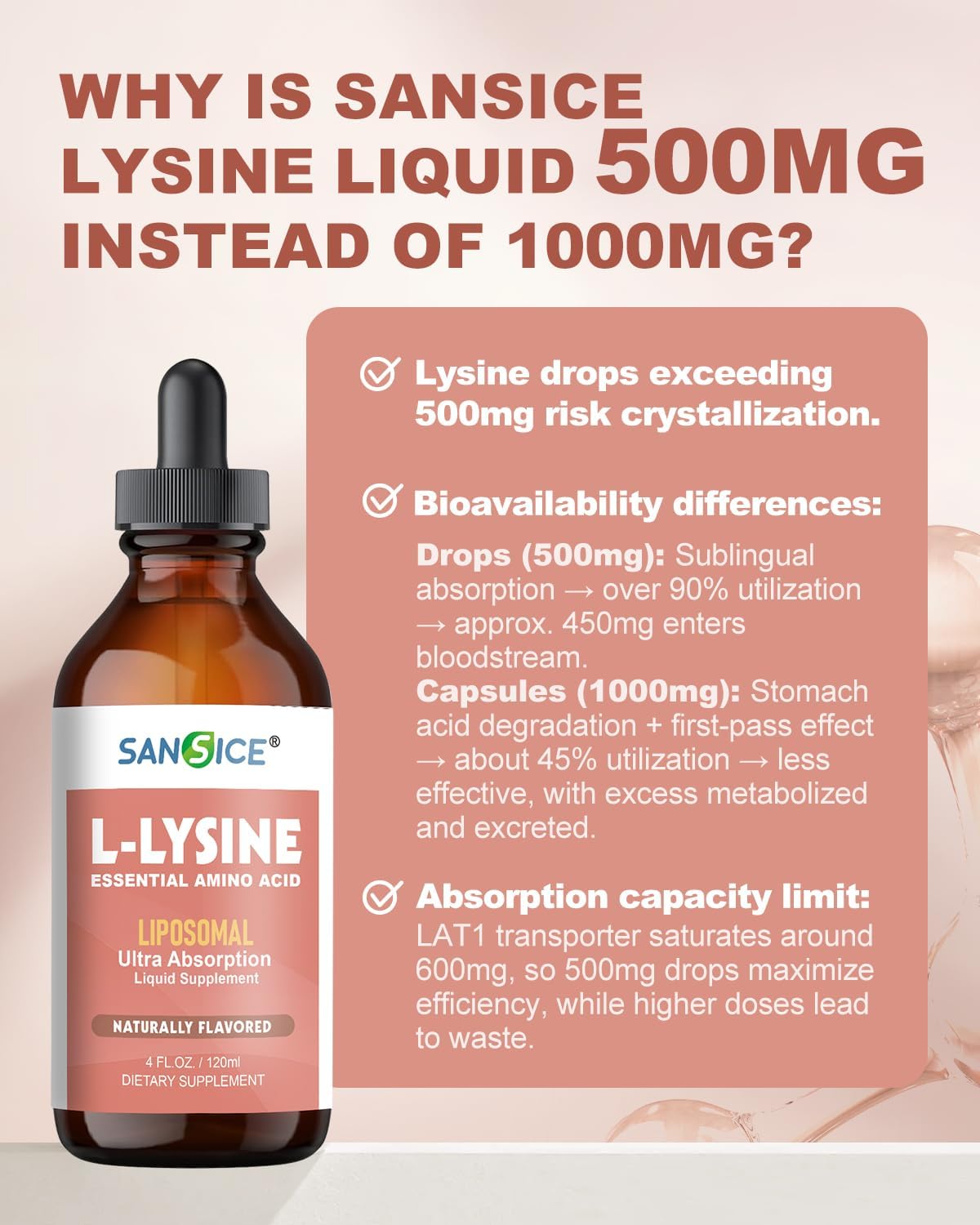 Suplemento de L-Lisina líquido, ImmuneSupport, 4 oz