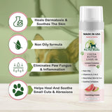 Loción acondicionador sin enjuague de manteca de cacao 5 en 1 para perros y gatos, crema para puntos calientes y bálsamo para alergias, dermatosis, hongos en las patas o piel seca con picazón, ayuda a