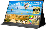 Monitor portátil 15.6 1080P USB C HDMI, HDR Freesync AA