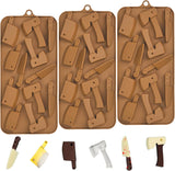 Moldes de Chocolate Halloween, Silicona, 3pcs, para Resina y Jabón