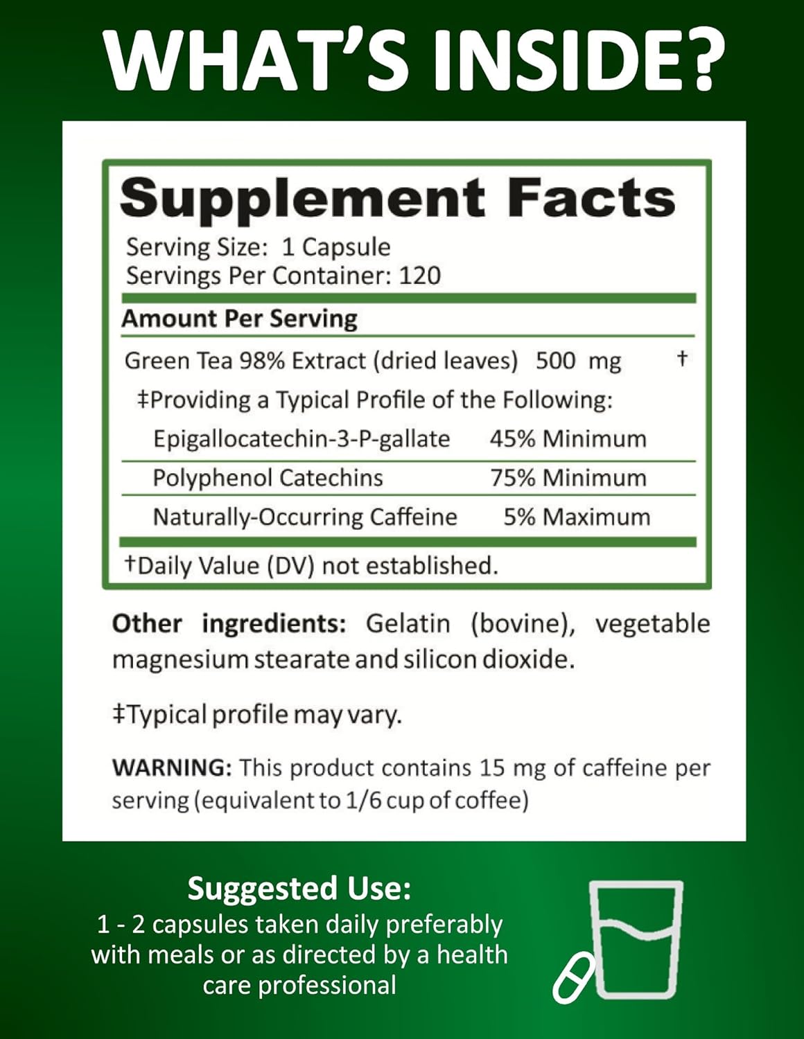 Extracto de Té Verde Potente con EGCG, Energía y Defensa Natural